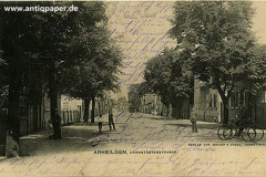 1905 Darmstädter Straße mit Dampfbahn